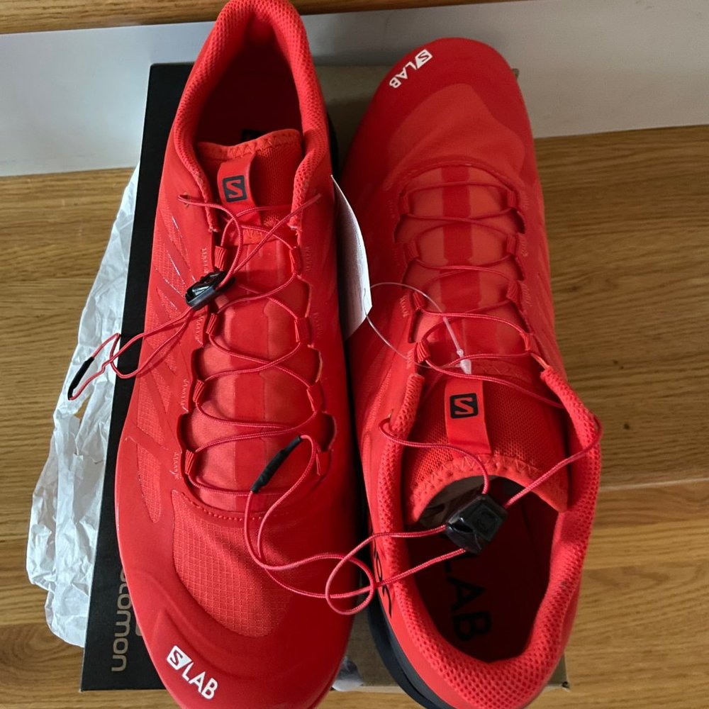 Salomon S/Lab Sense 6 SG, Red/Black/White, Men's size 13, never worn